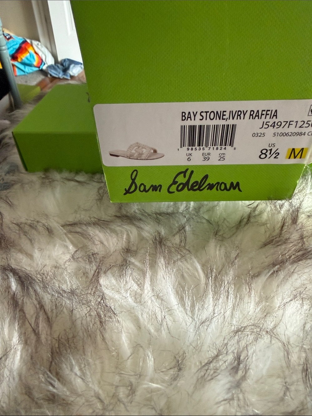 Sam Edelman Beige Pearled Slide Sandals - Picture 6 of 7